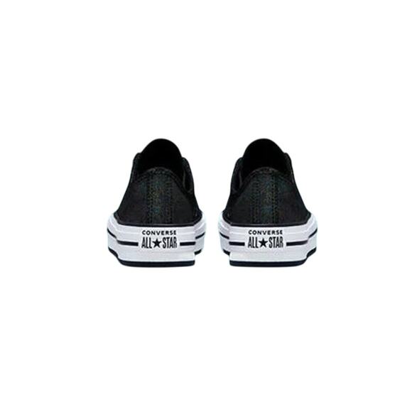 NEW Converse Chuck Taylor Lift Platform 6Y/ 7.5 Women's Black Iridescent Leather - Picture 6 of 9